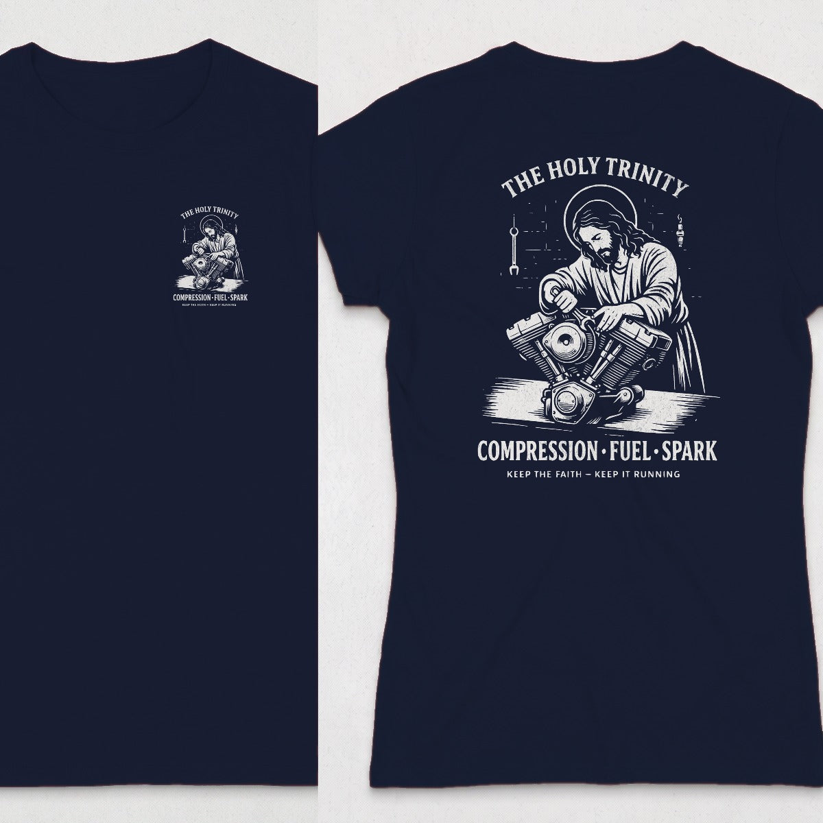 Navy | Left Chest + Back