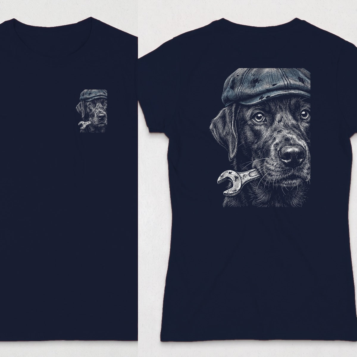 Navy | Left Chest + Back