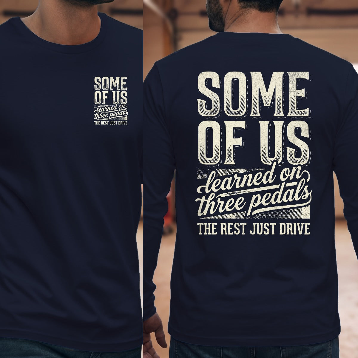 Navy | Left Chest + Back