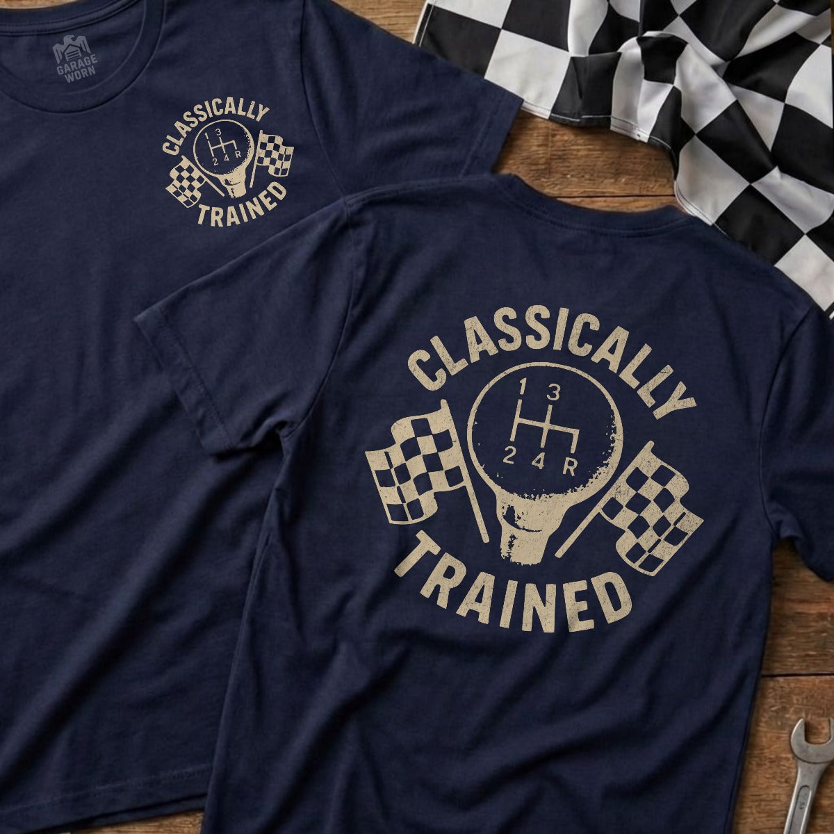 Navy | Left Chest + Back