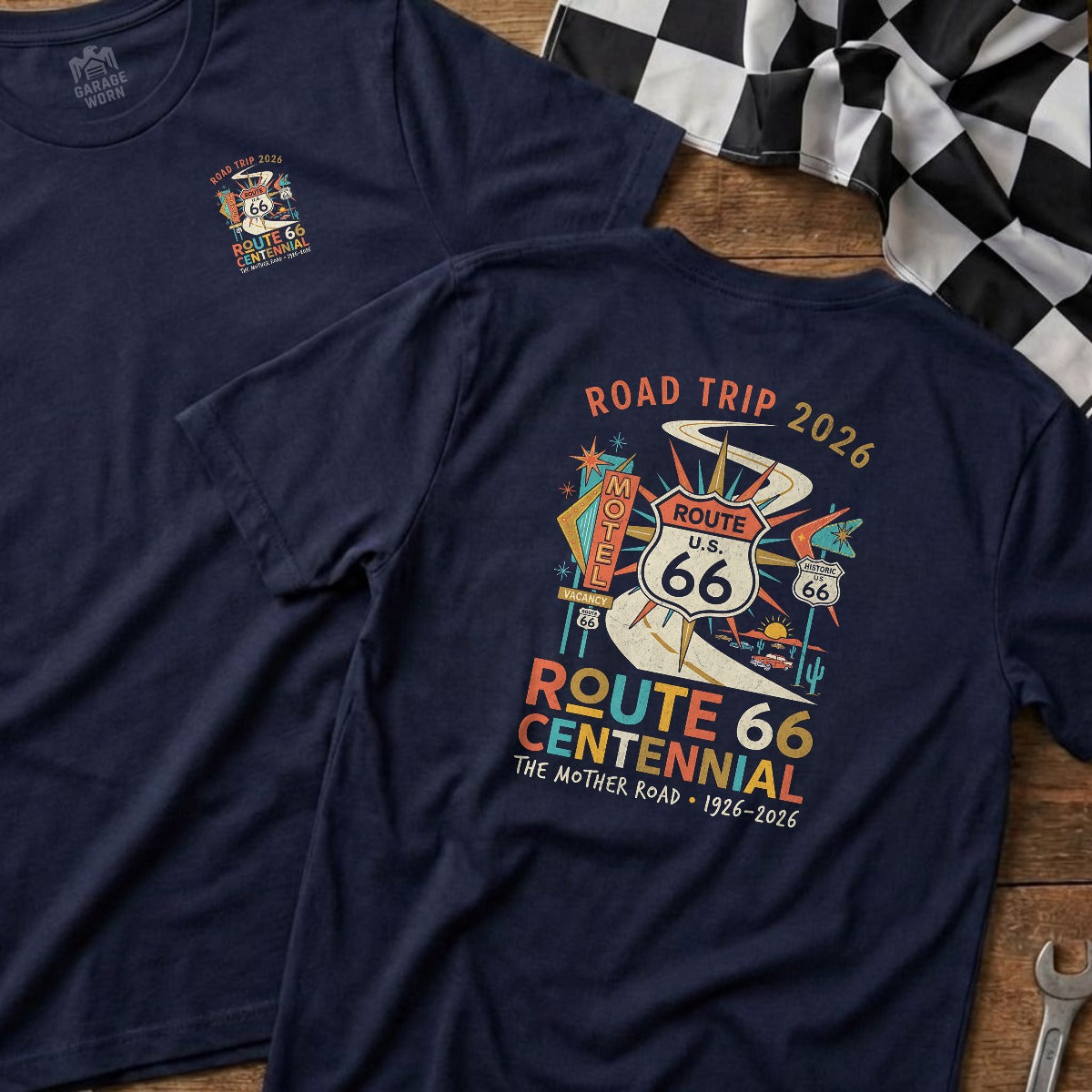 Navy | Left Chest + Back