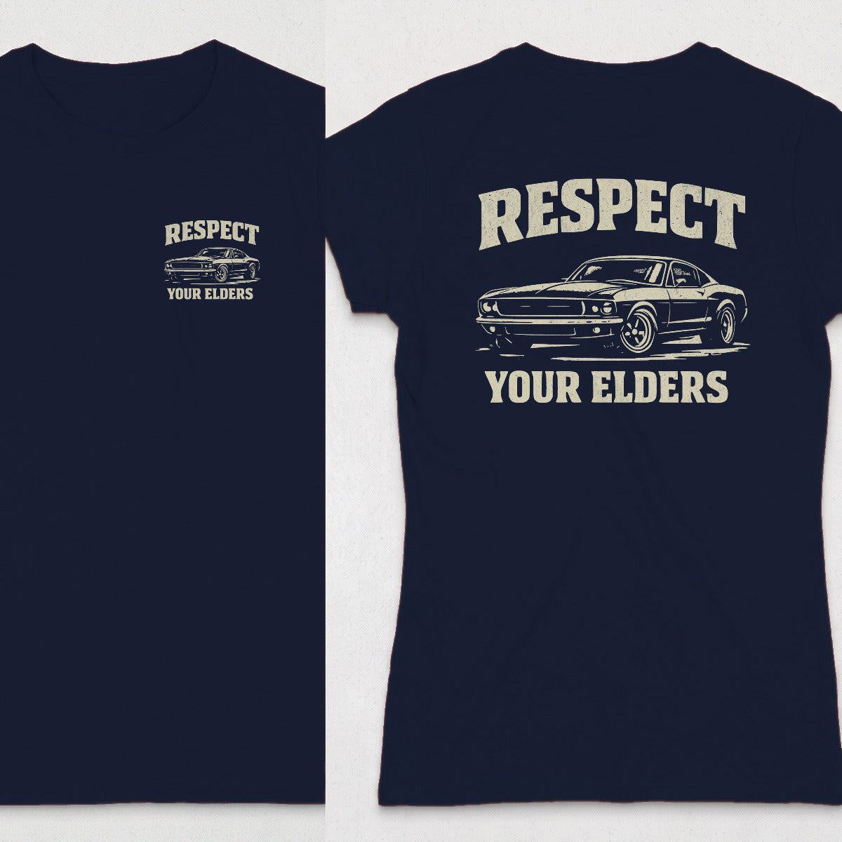 Navy | Left Chest + Back