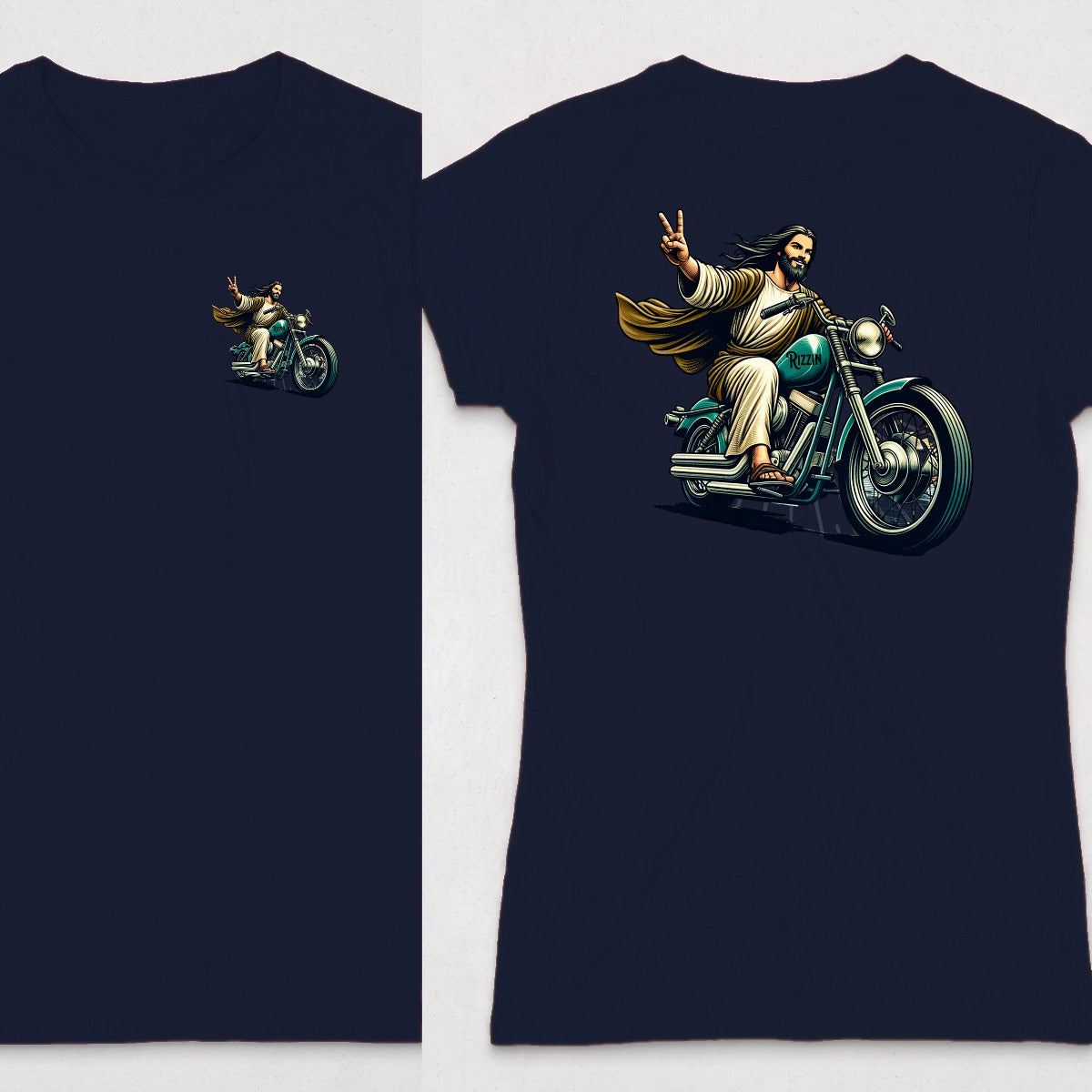 Navy | Left Chest + Back