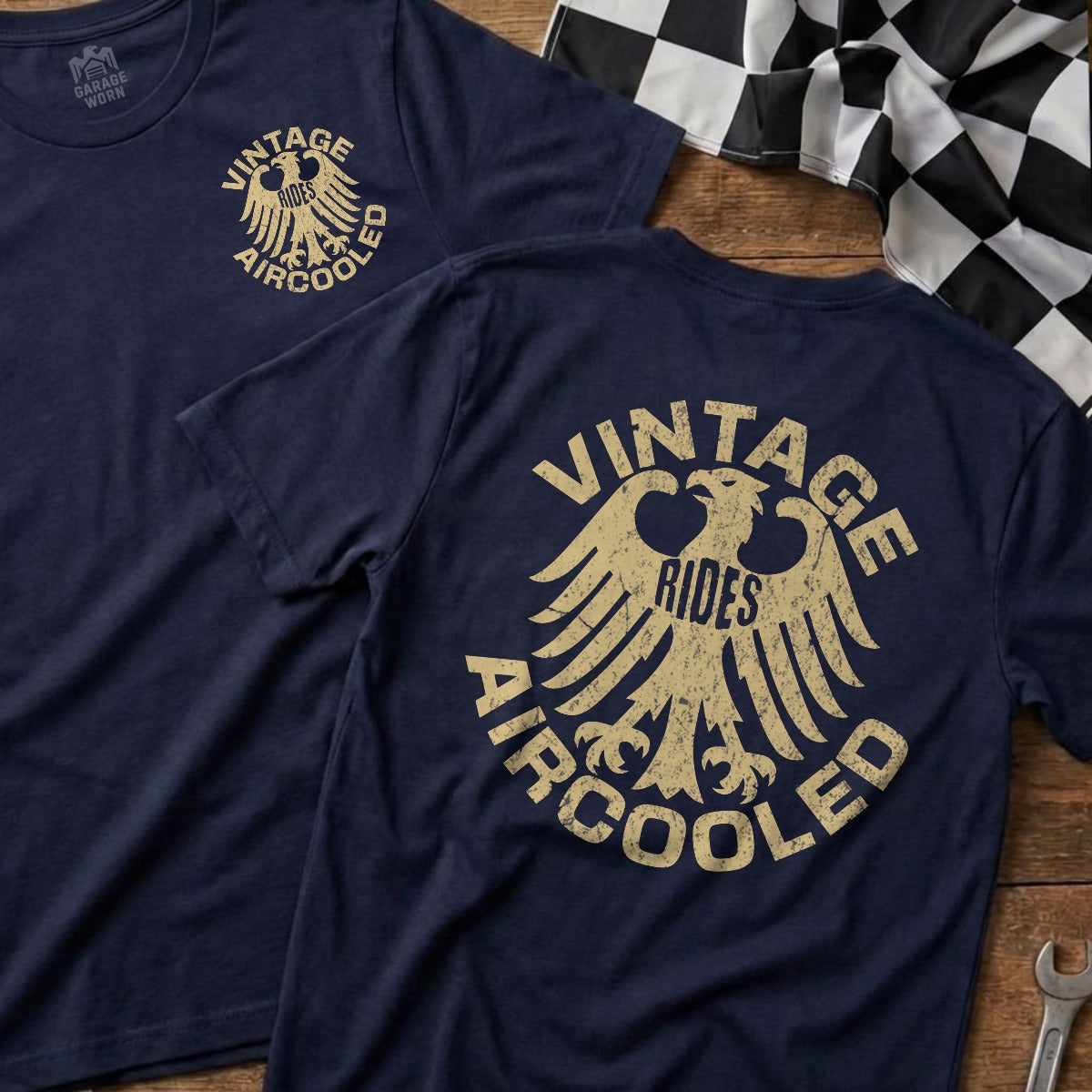 Navy | Left Chest + Back