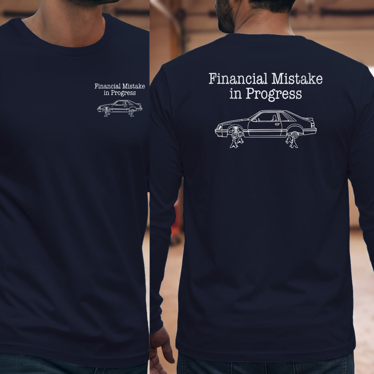 Navy | Left Chest + Back