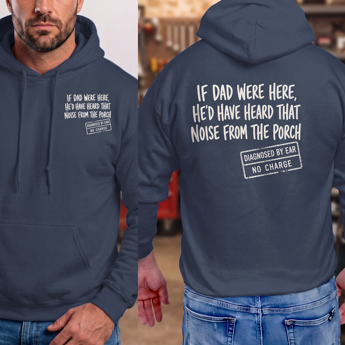 Navy | Left Chest + Back