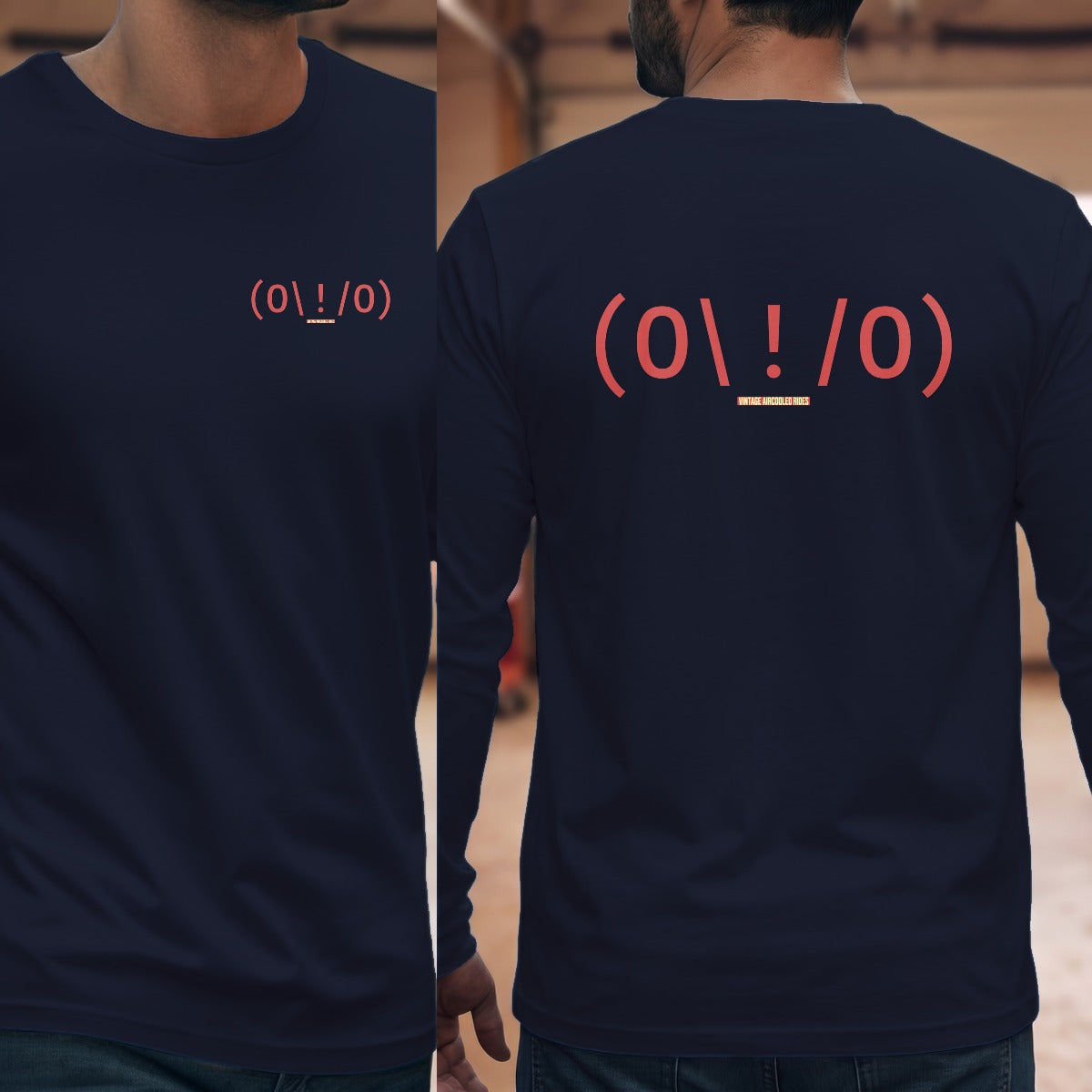 Navy | Left Chest + Back