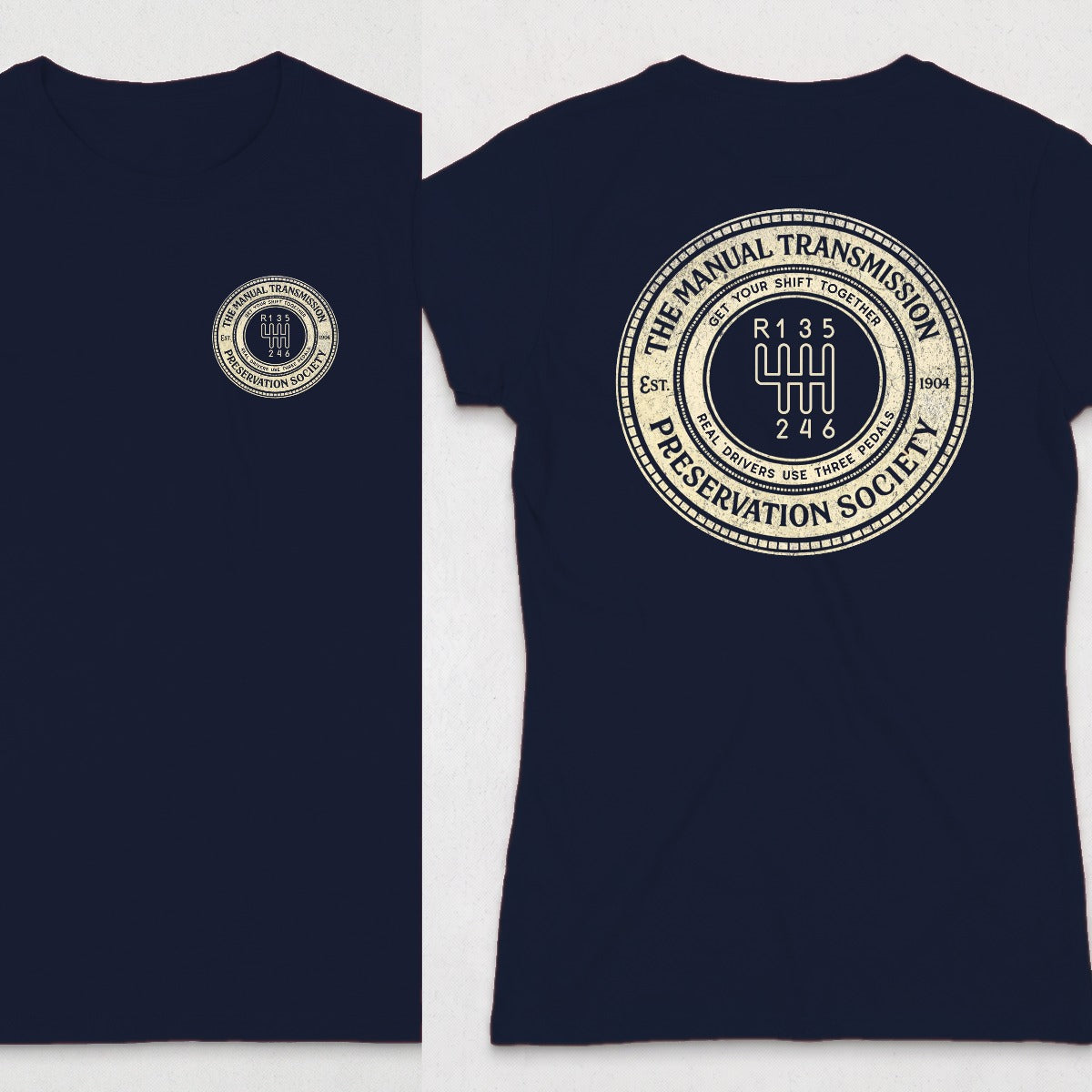 Navy | Left Chest + Back
