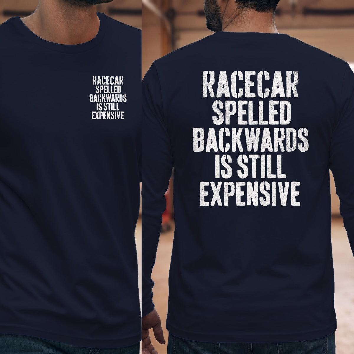 Navy | Left Chest + Back