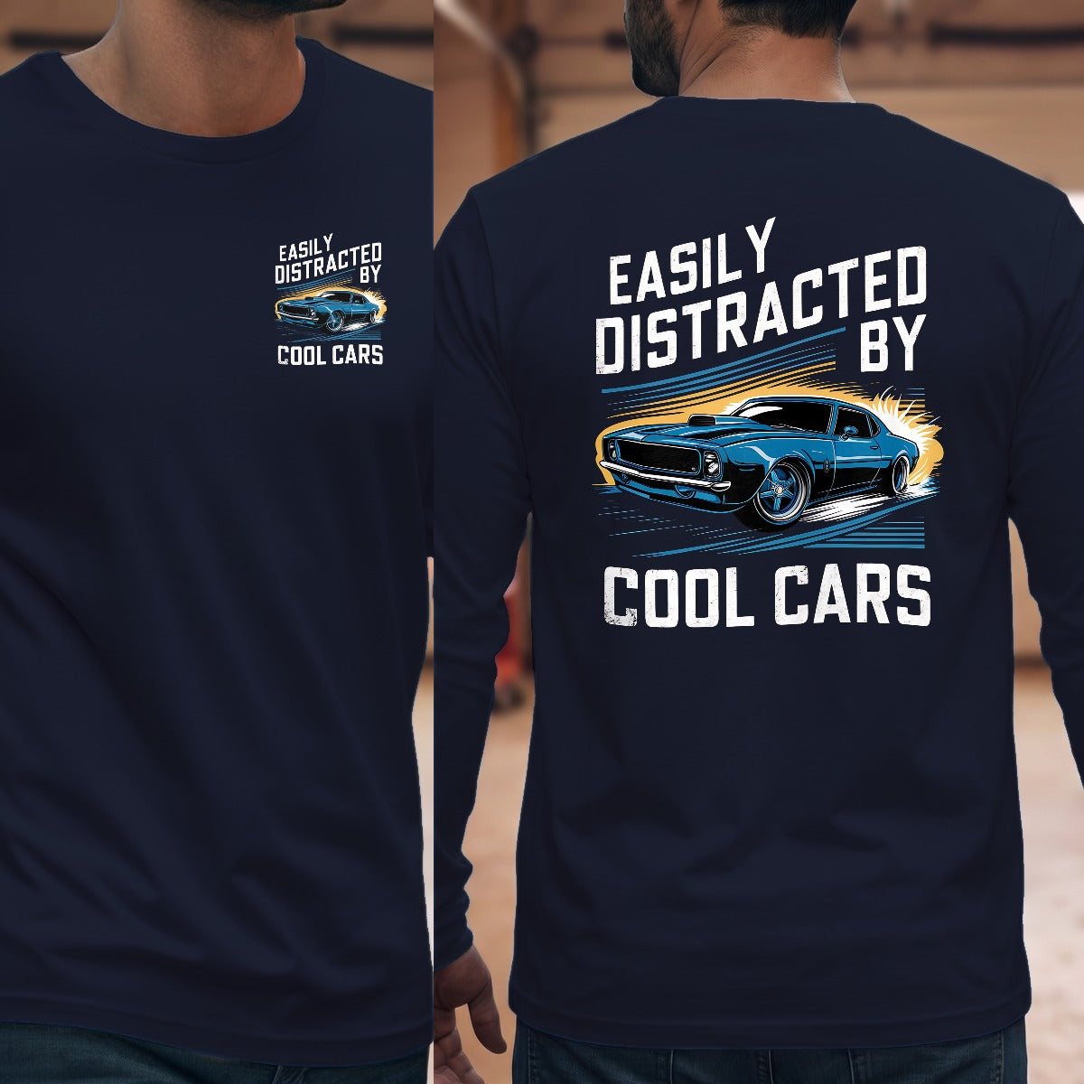 Navy | Left Chest + Back