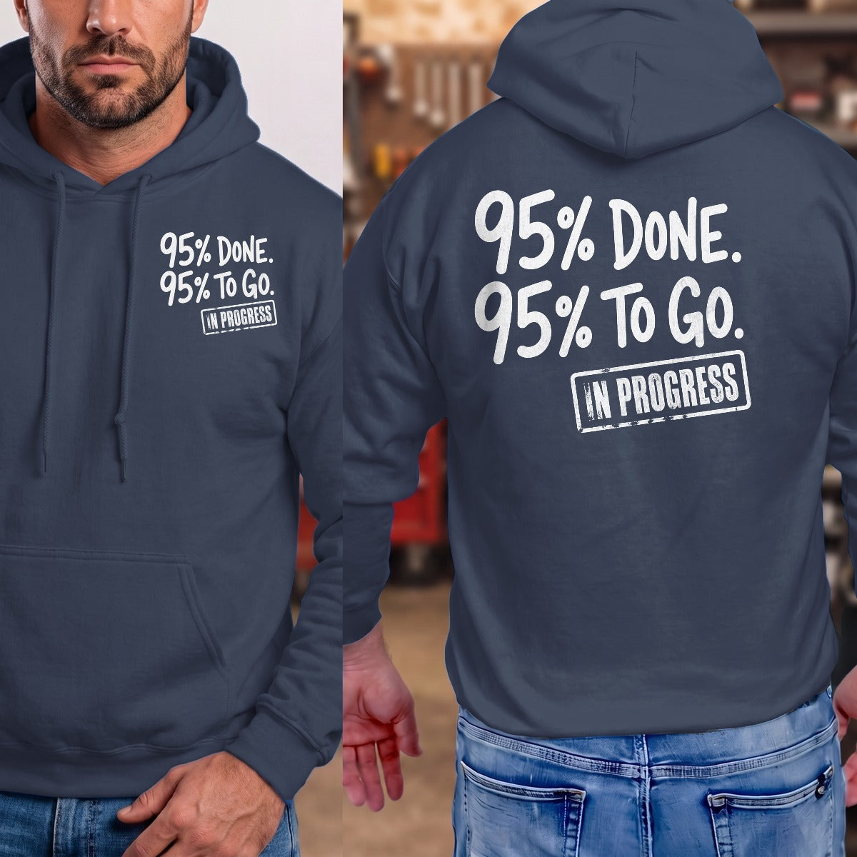 Navy | Left Chest + Back