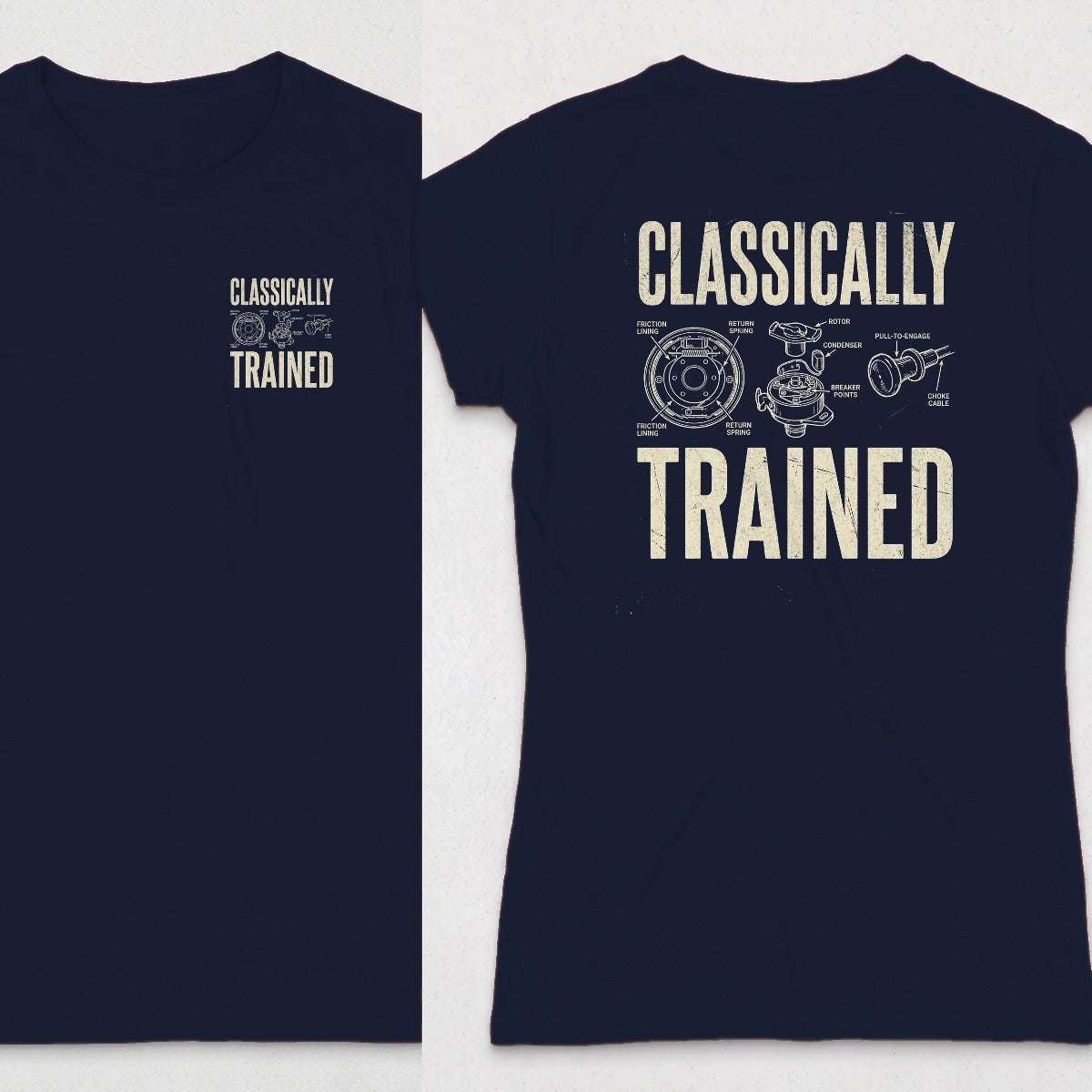 Navy | Left Chest + Back