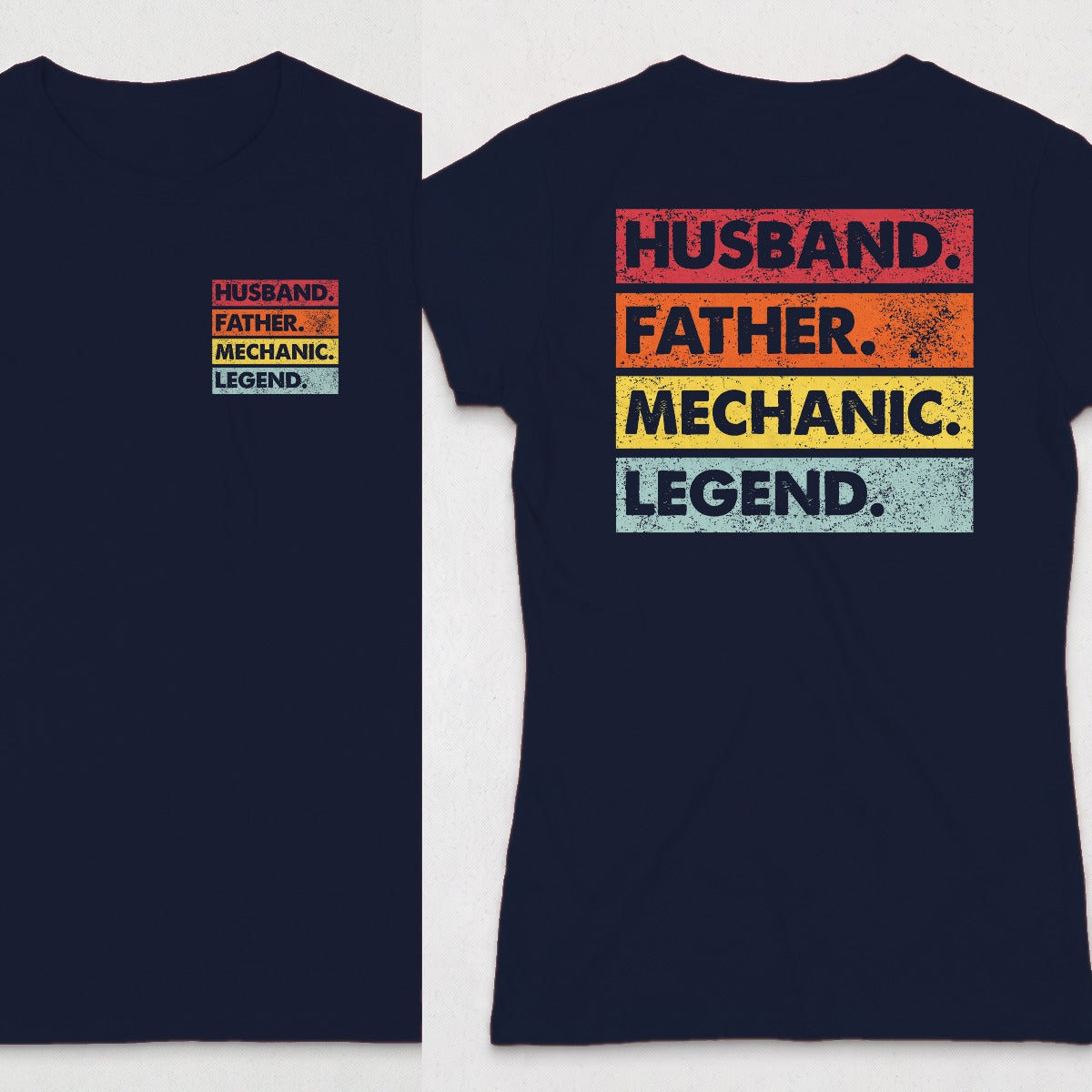 Navy | Left Chest + Back