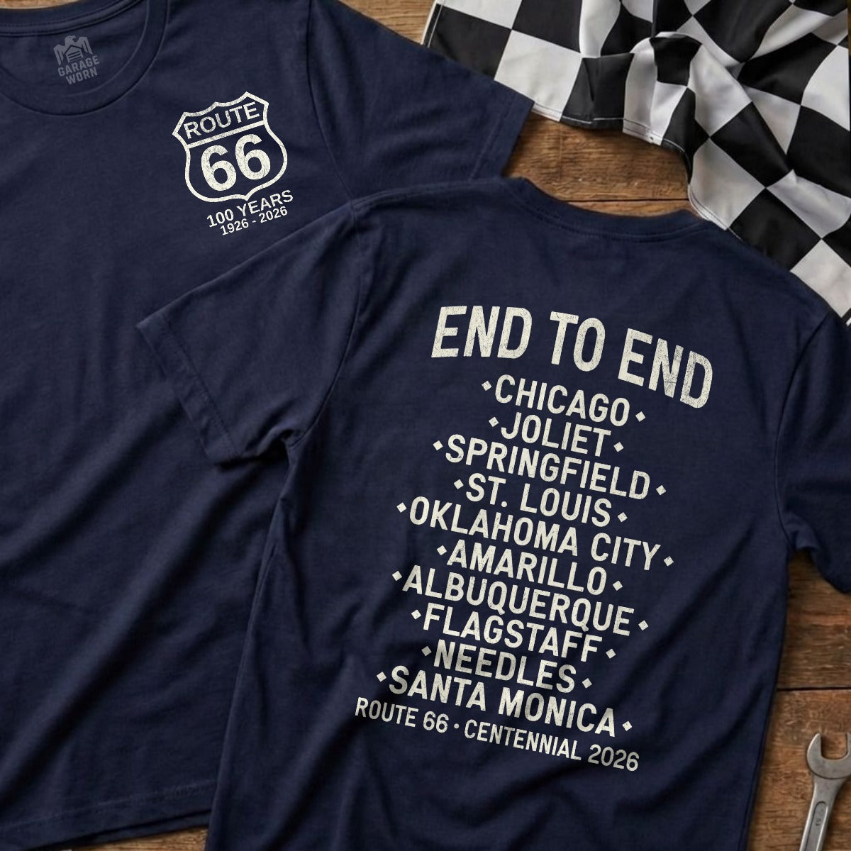 Navy | Left Chest + Back