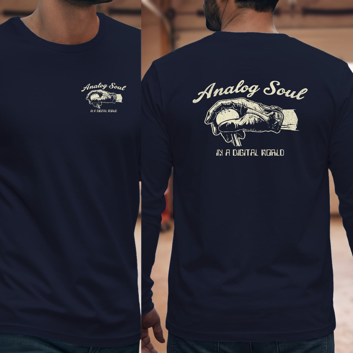 Navy | Left Chest + Back