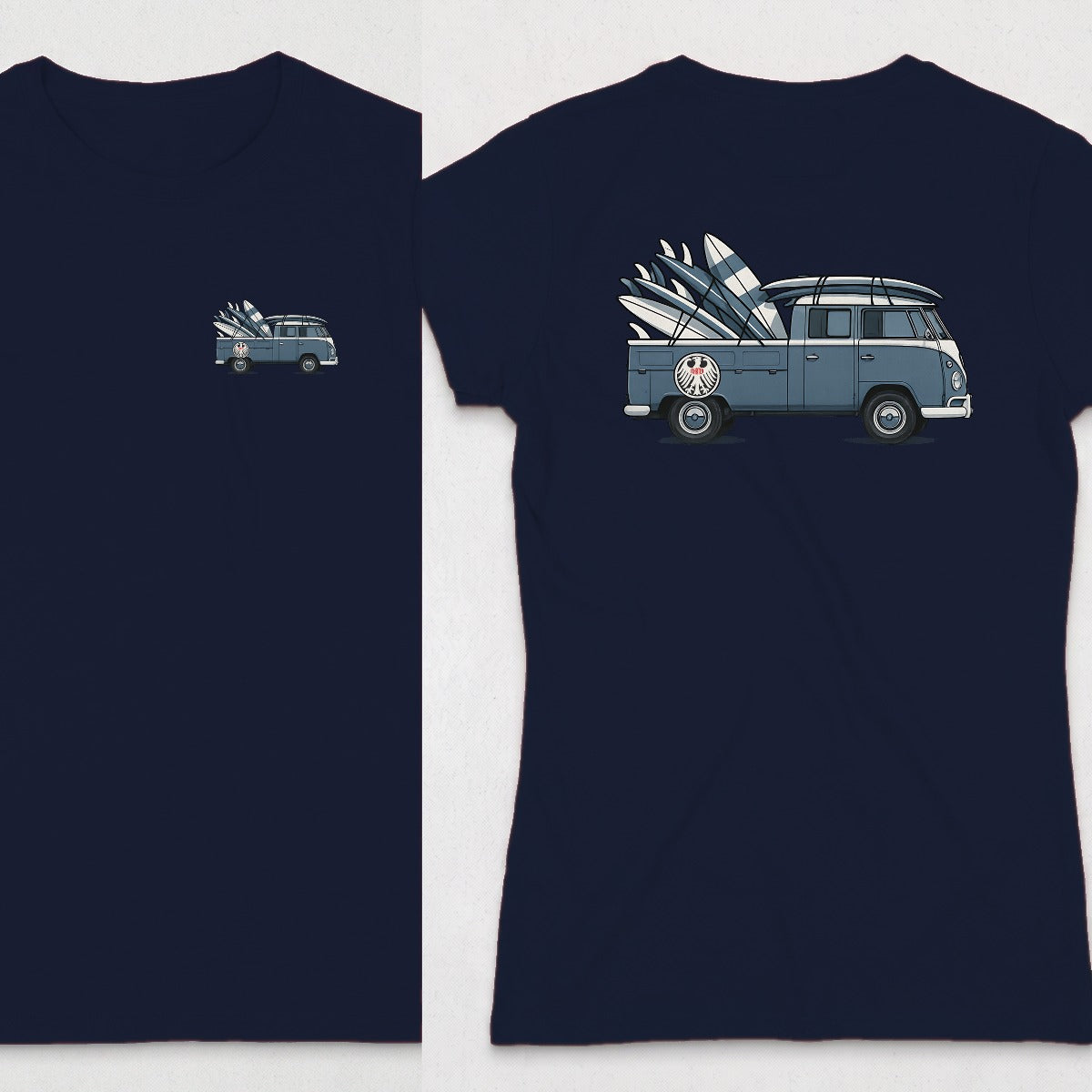 Navy | Left Chest + Back