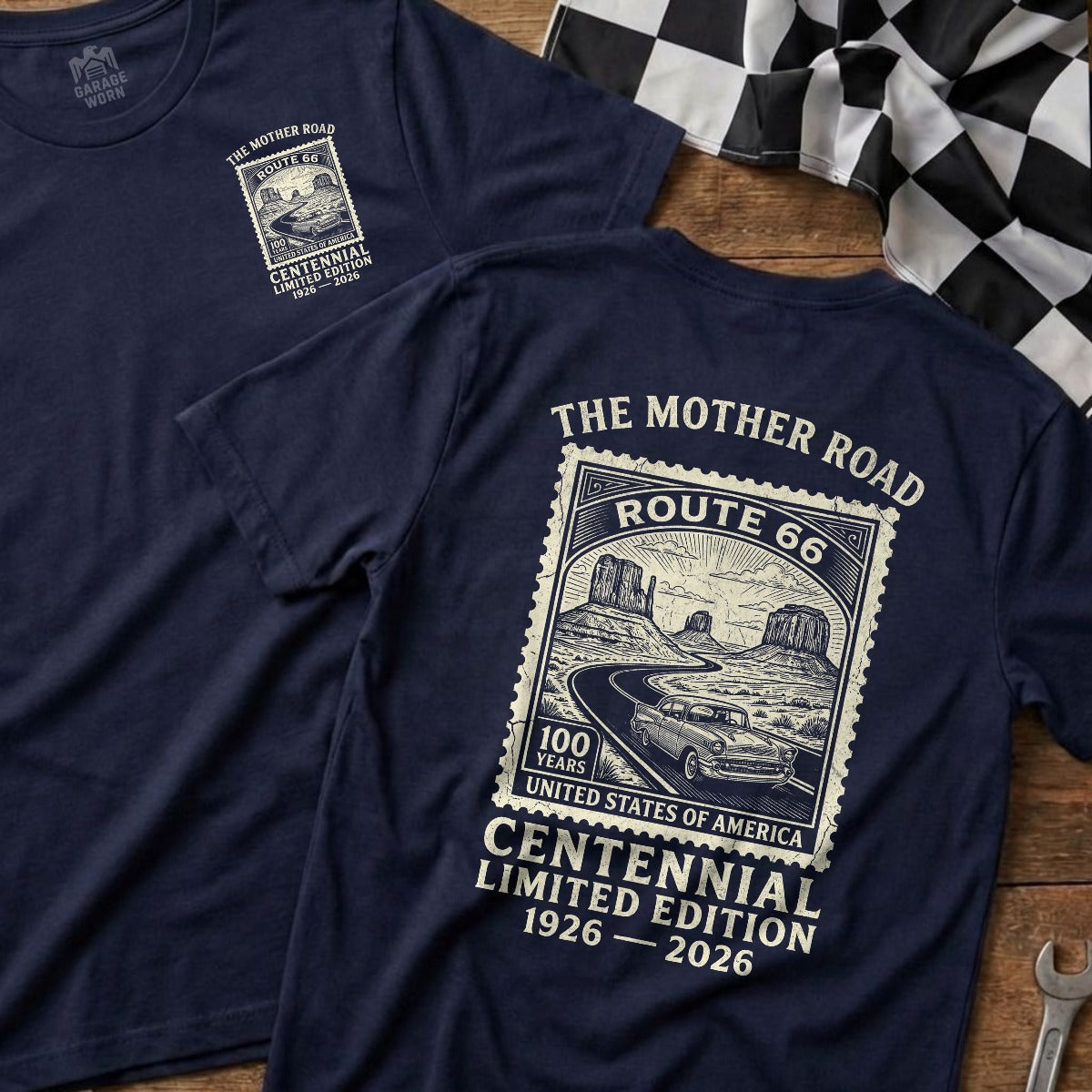 Navy | Left Chest + Back