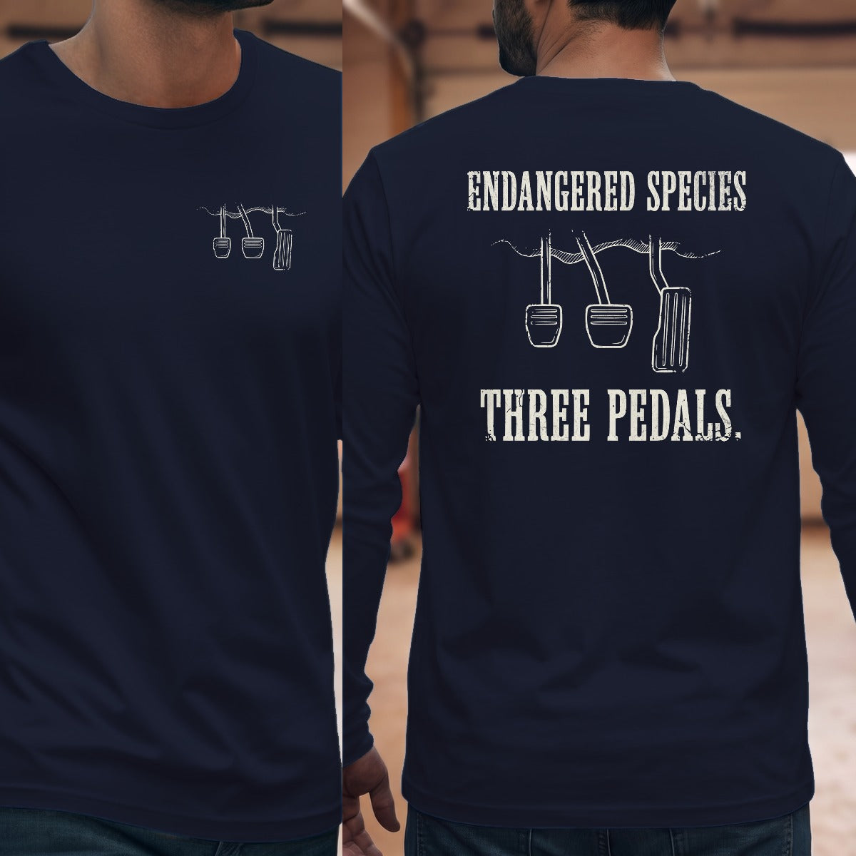 Navy | Left Chest + Back