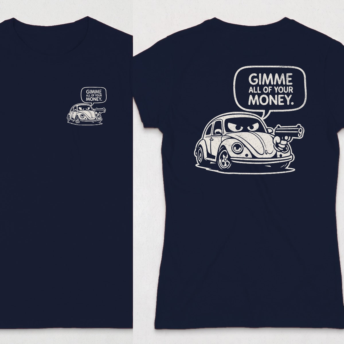 Navy | Left Chest + Back