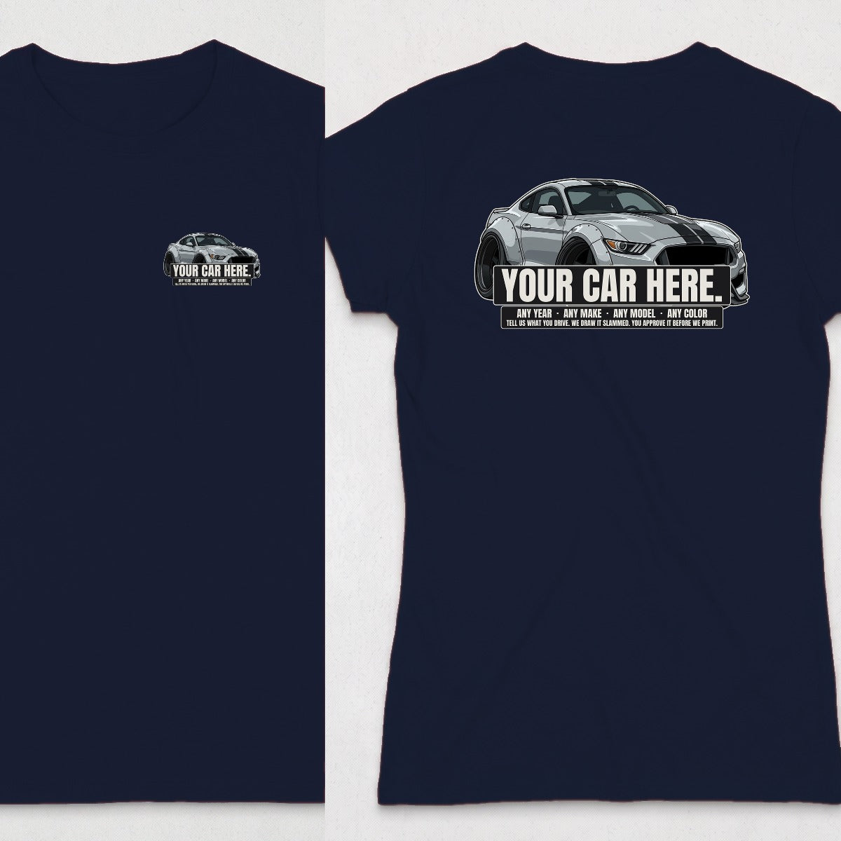 Navy | Left Chest + Back