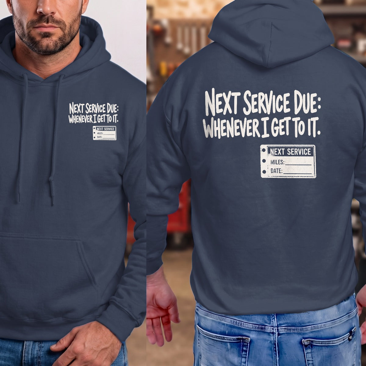 Navy | Left Chest + Back
