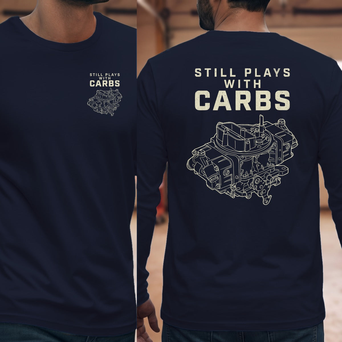 Navy | Left Chest + Back