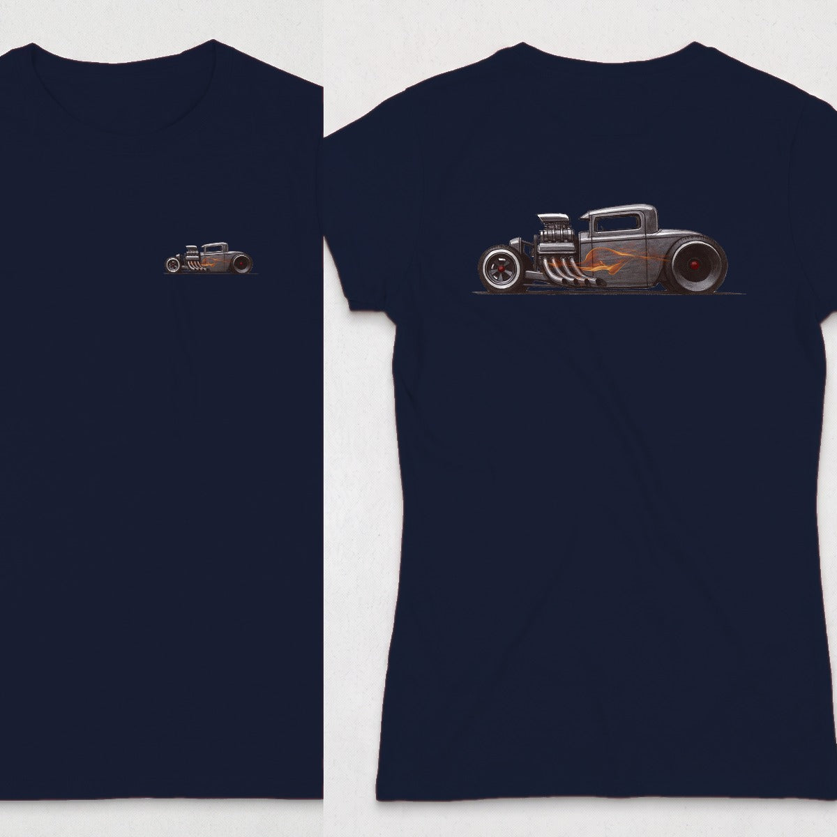 Navy | Left Chest + Back