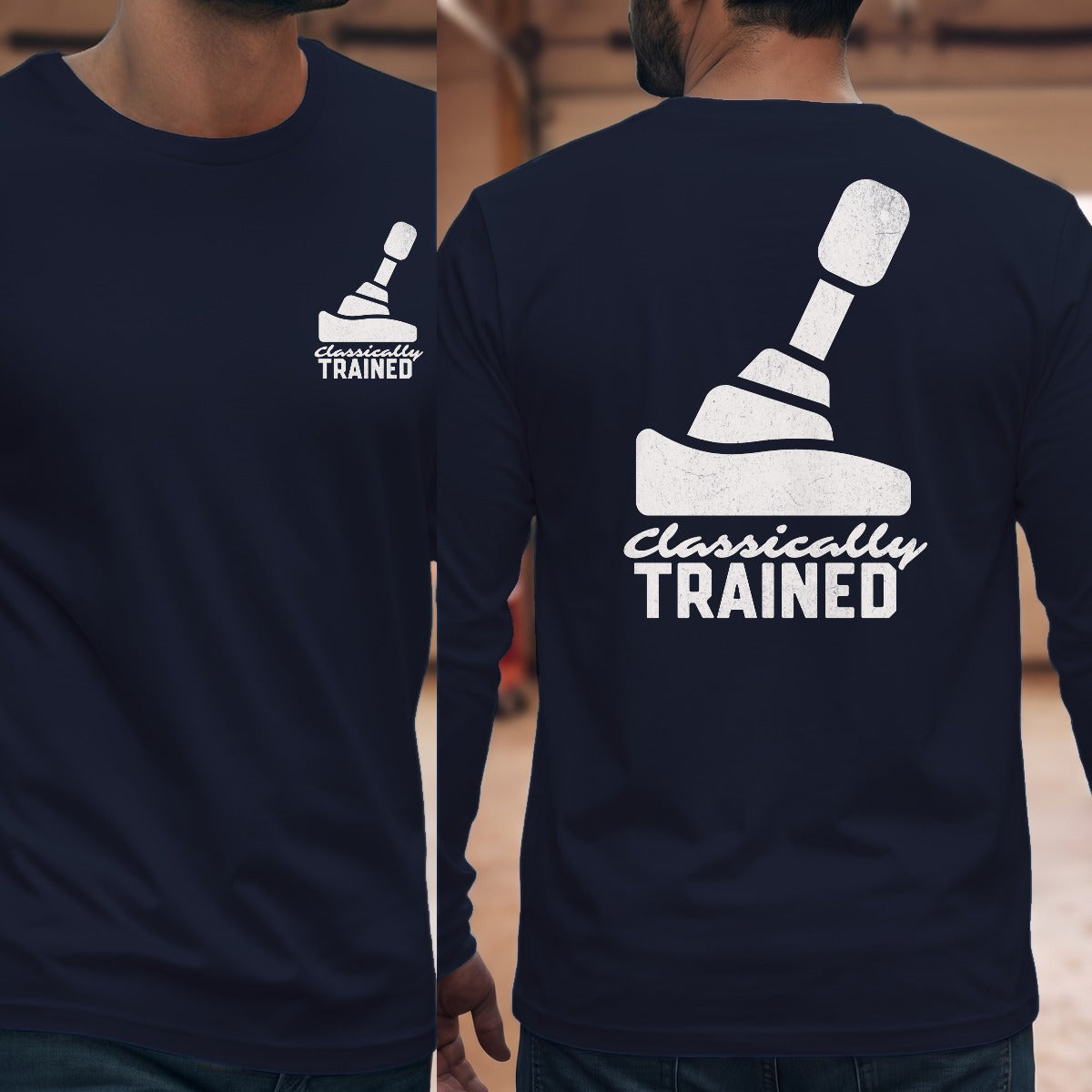 Navy | Left Chest + Back