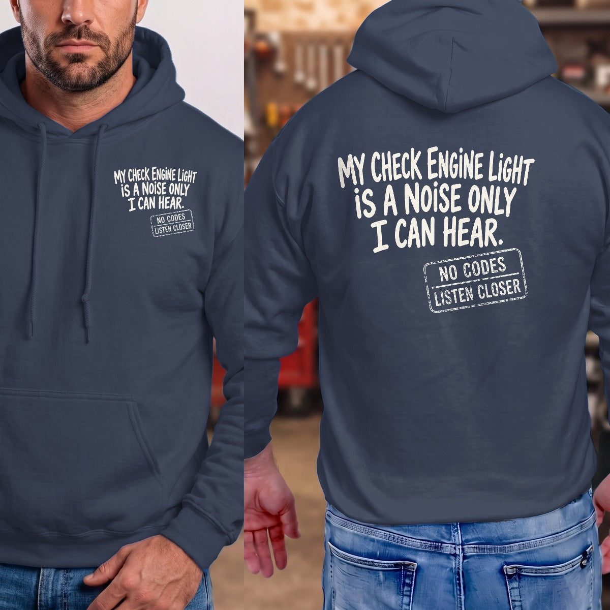 Navy | Left Chest + Back
