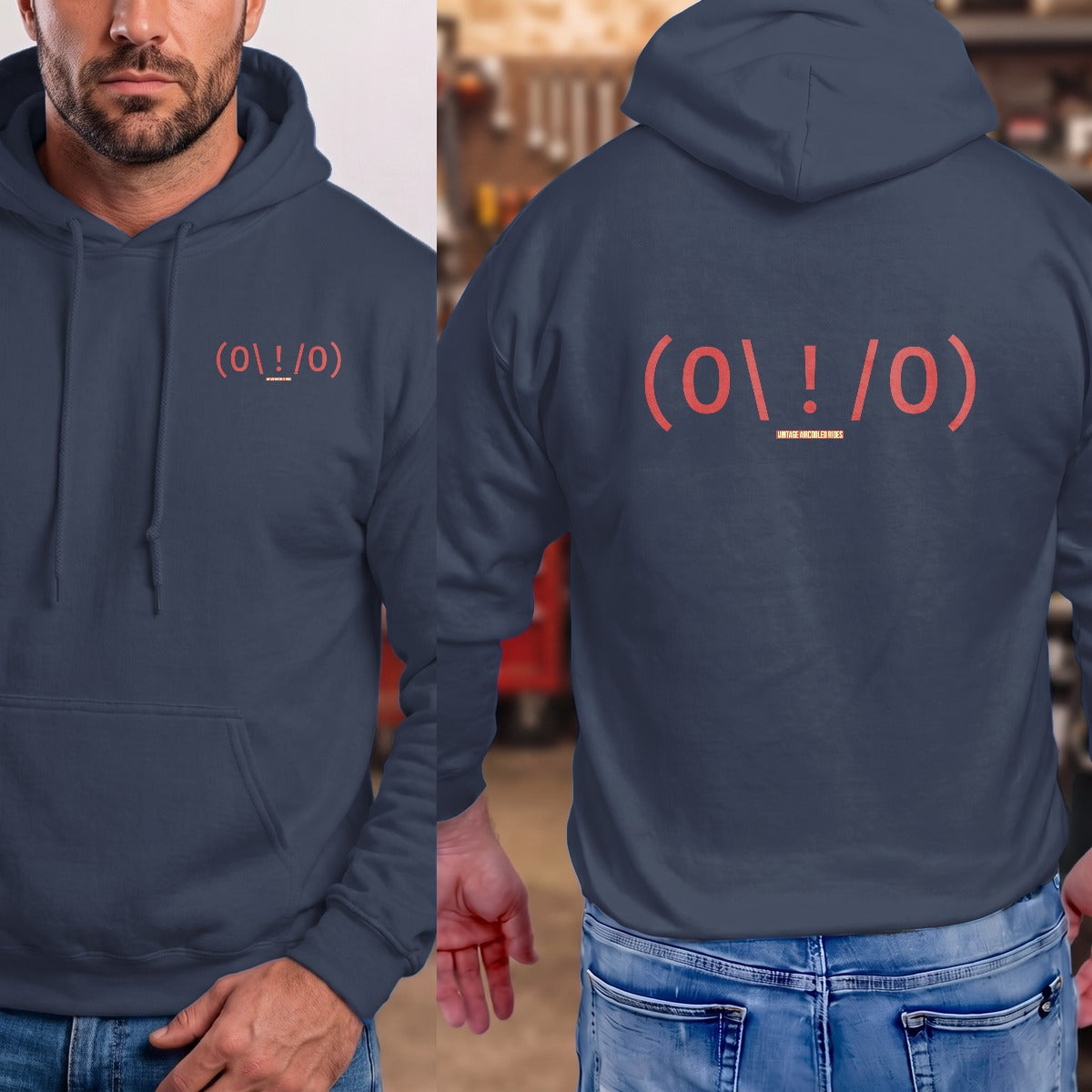 Navy | Left Chest + Back
