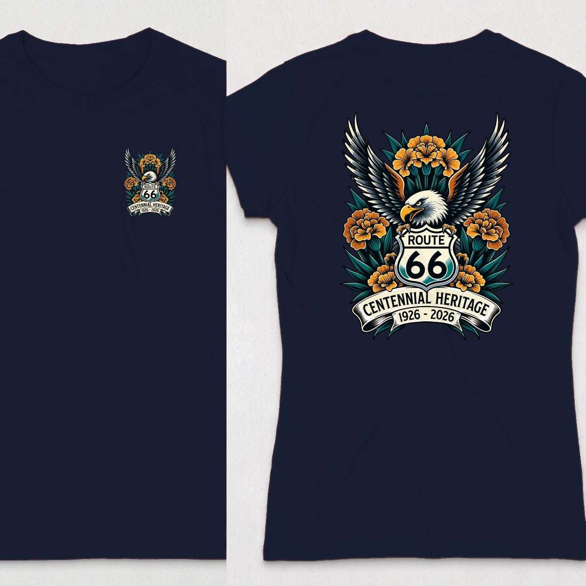 Navy | Left Chest + Back