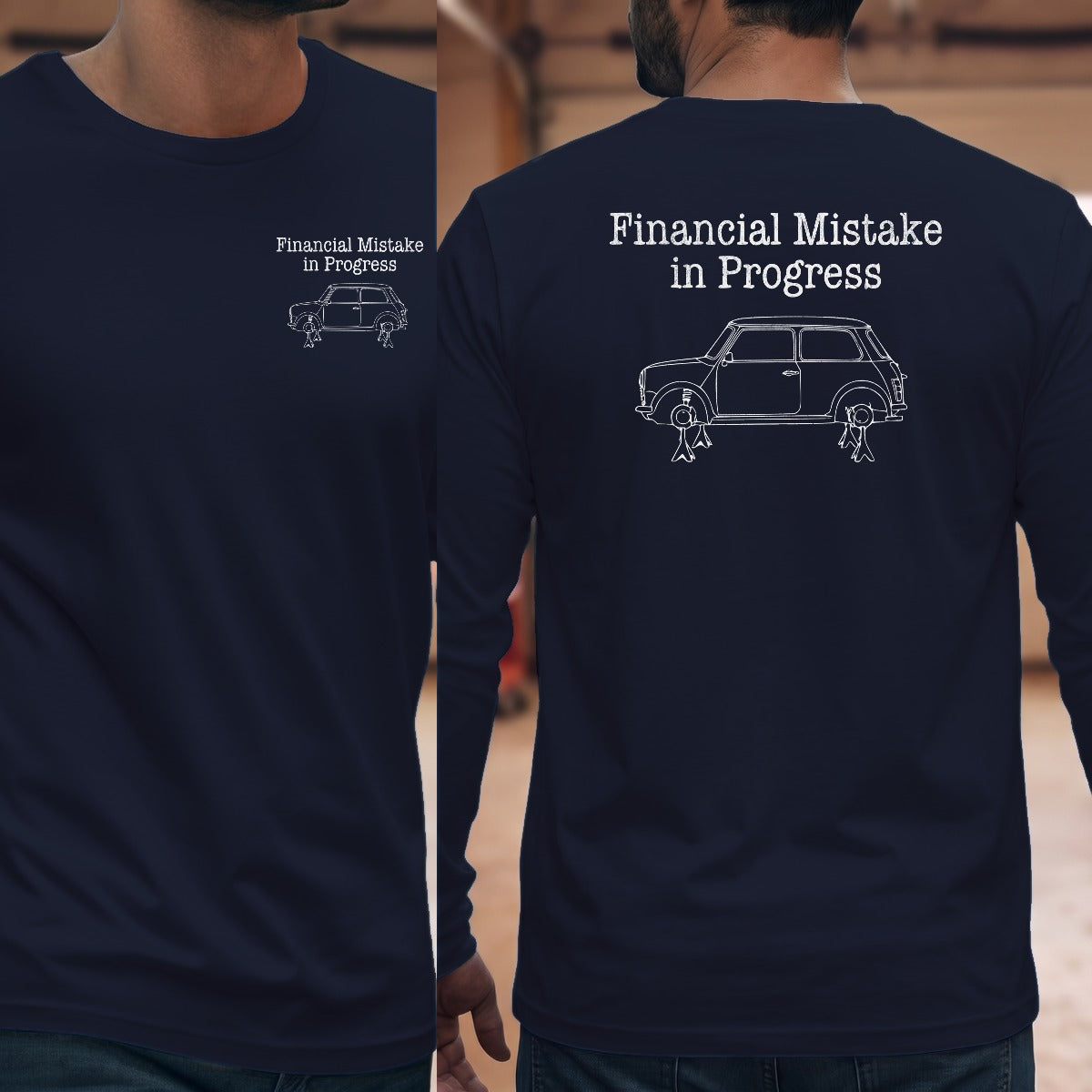 Navy | Left Chest + Back