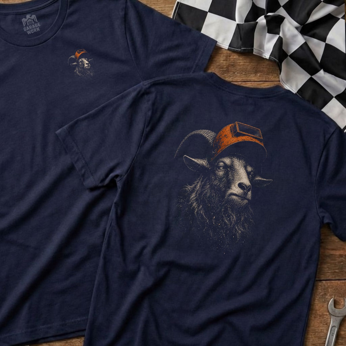 Navy | Left Chest + Back