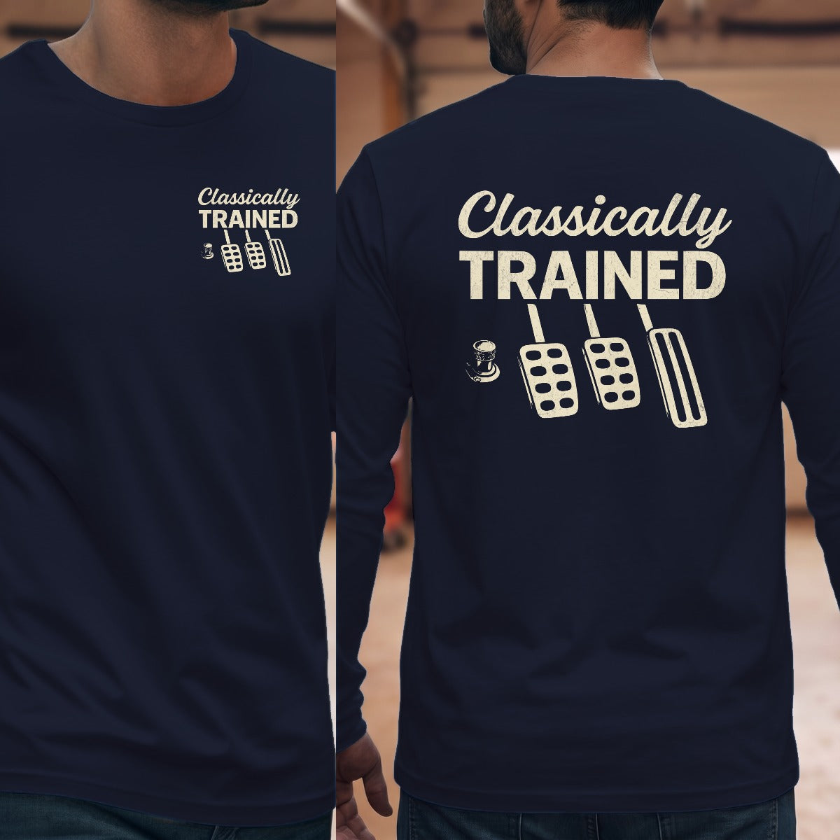 Navy | Left Chest + Back