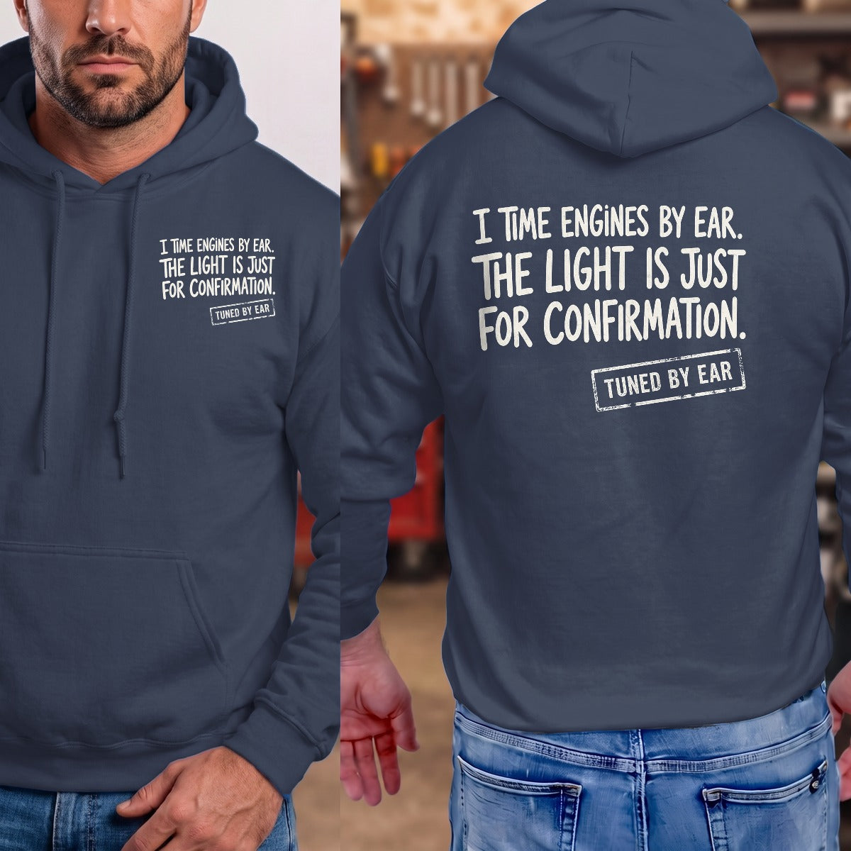 Navy | Left Chest + Back