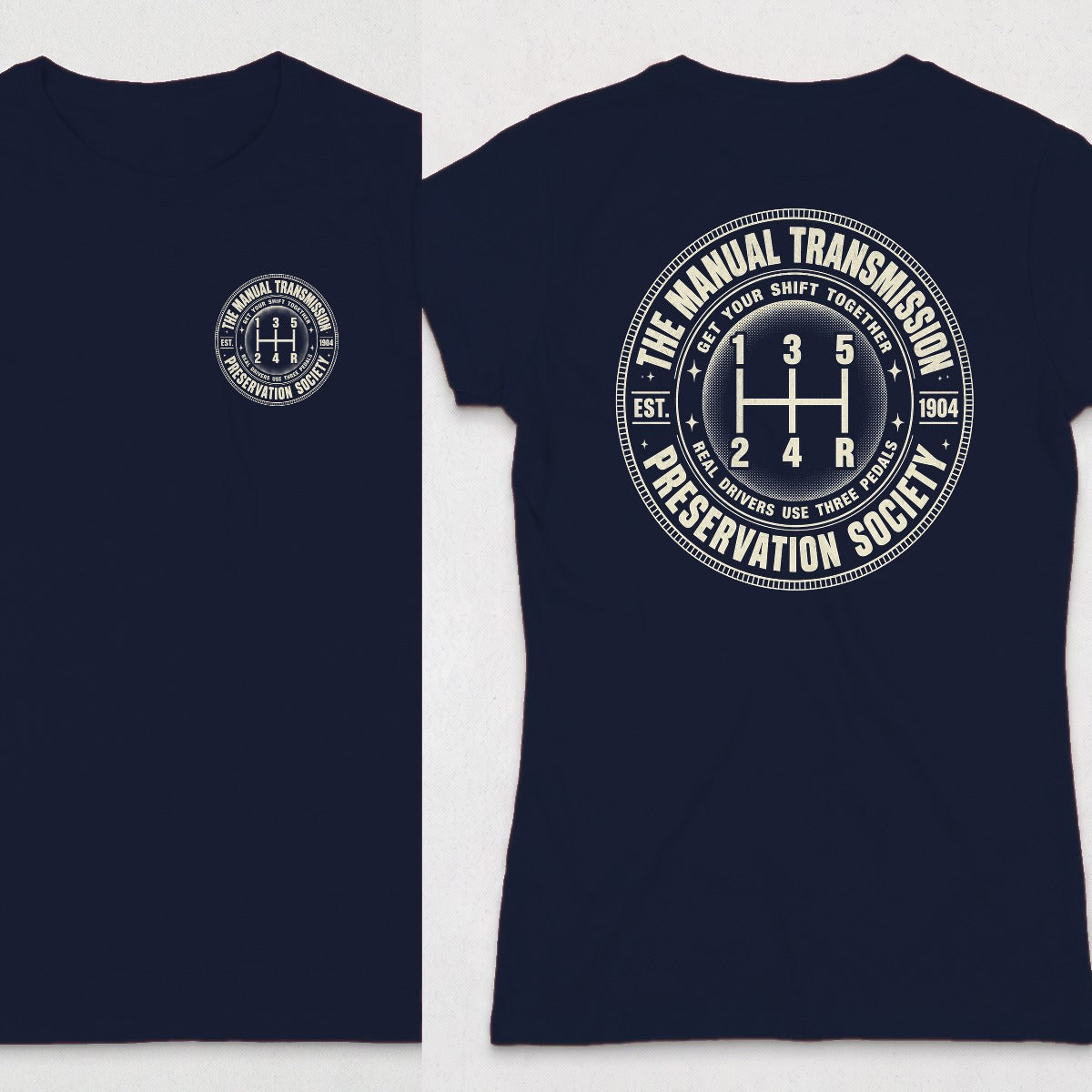 Navy | Left Chest + Back
