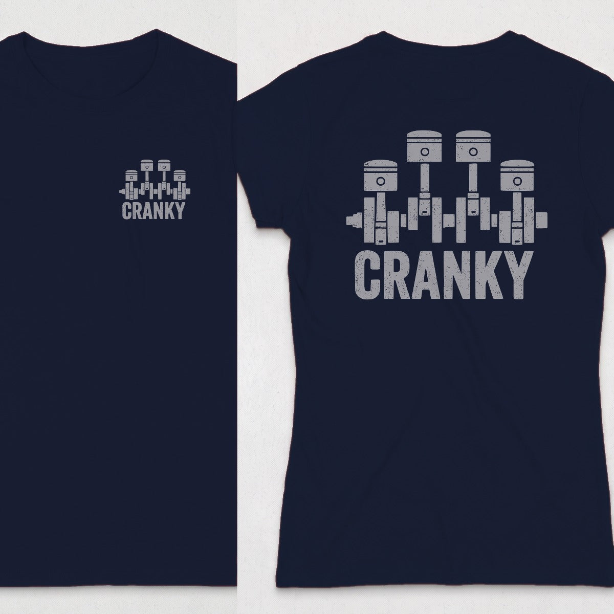 Navy | Left Chest + Back