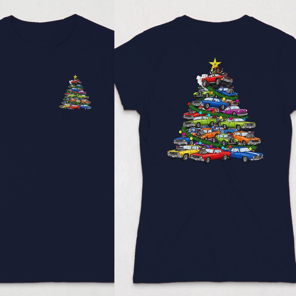 Navy | Left Chest + Back