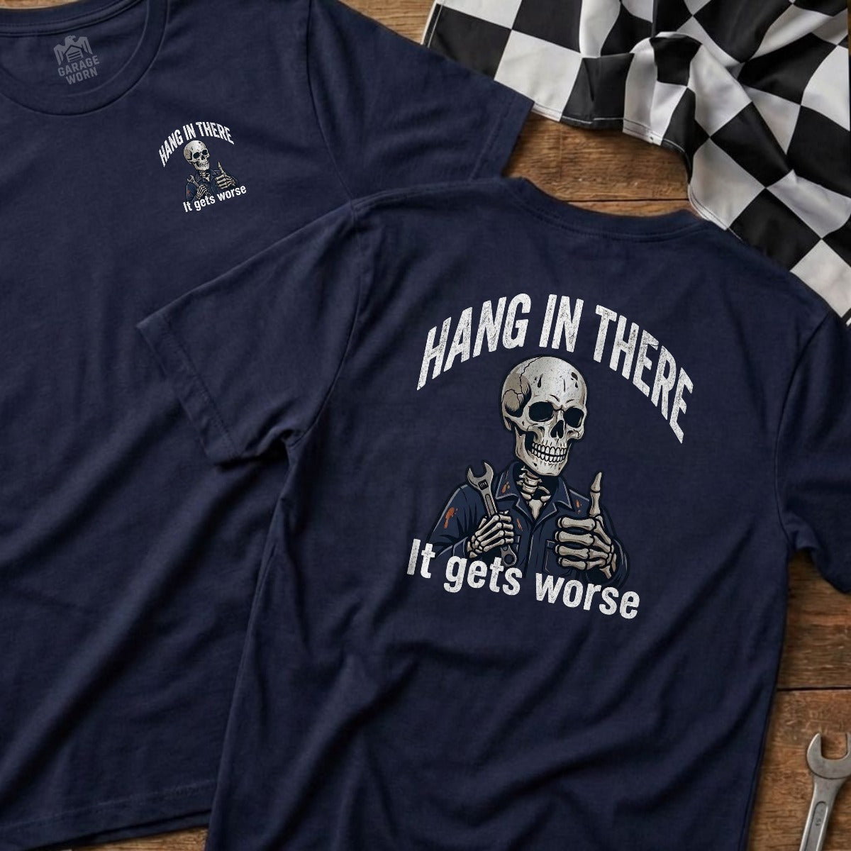 Navy | Left Chest + Back