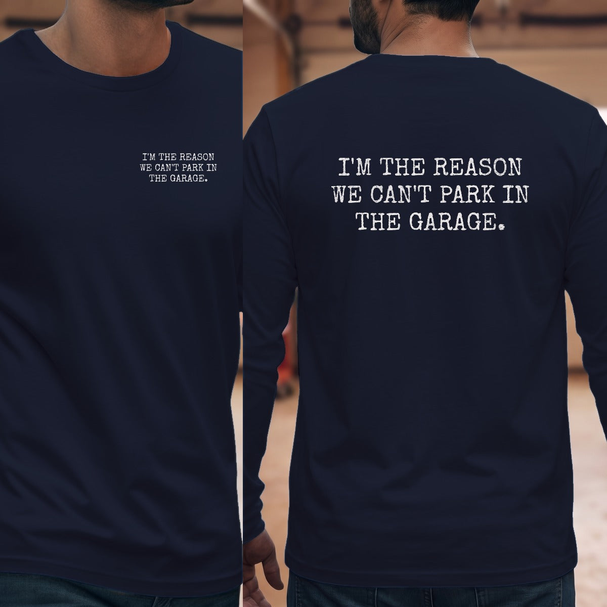 Navy | Left Chest + Back