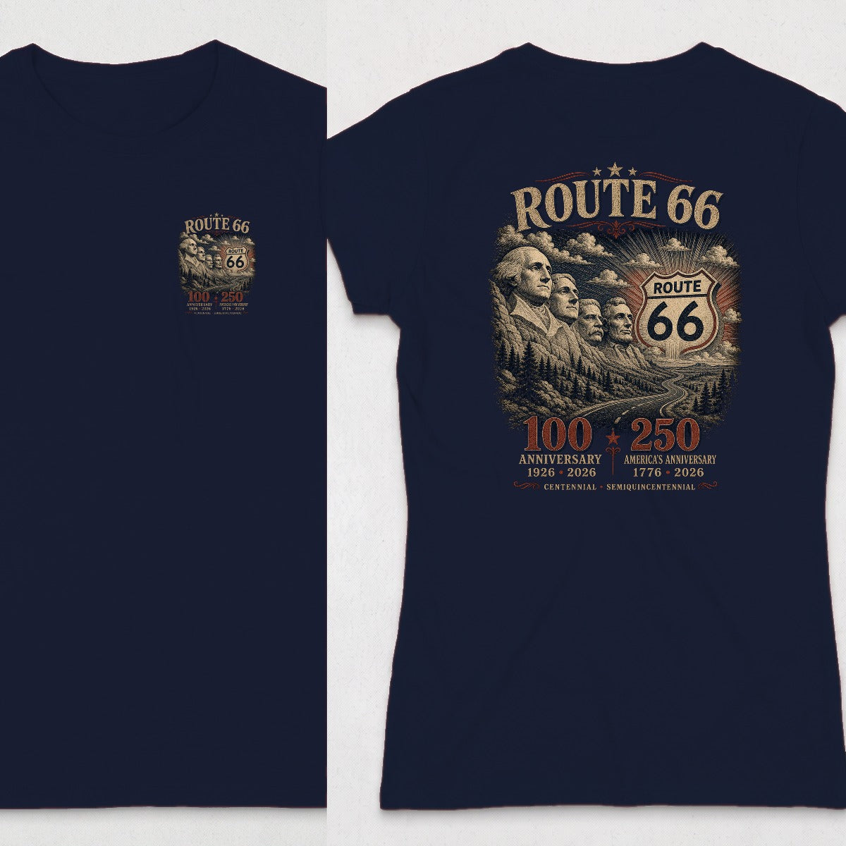 Navy | Left Chest + Back