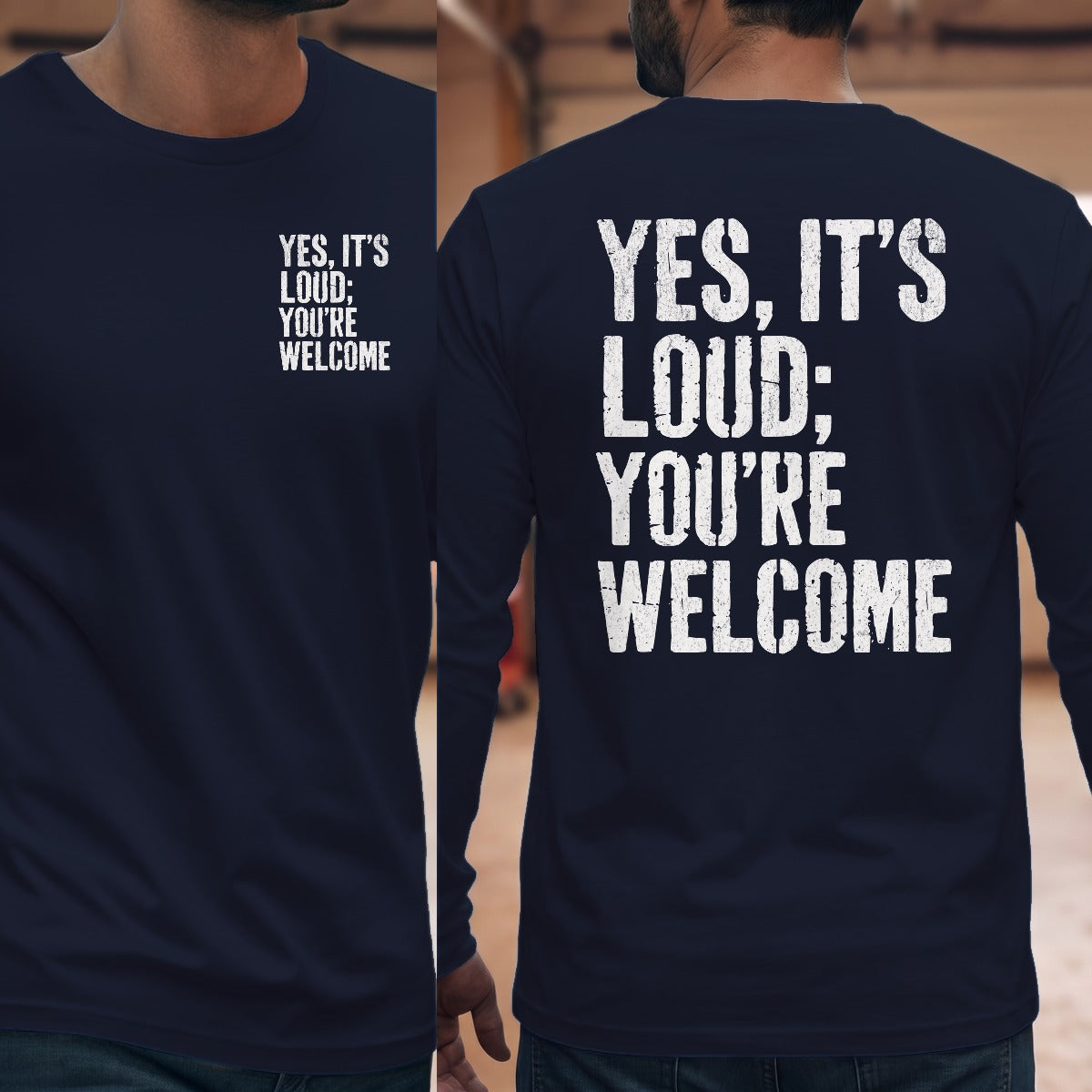 Navy | Left Chest + Back