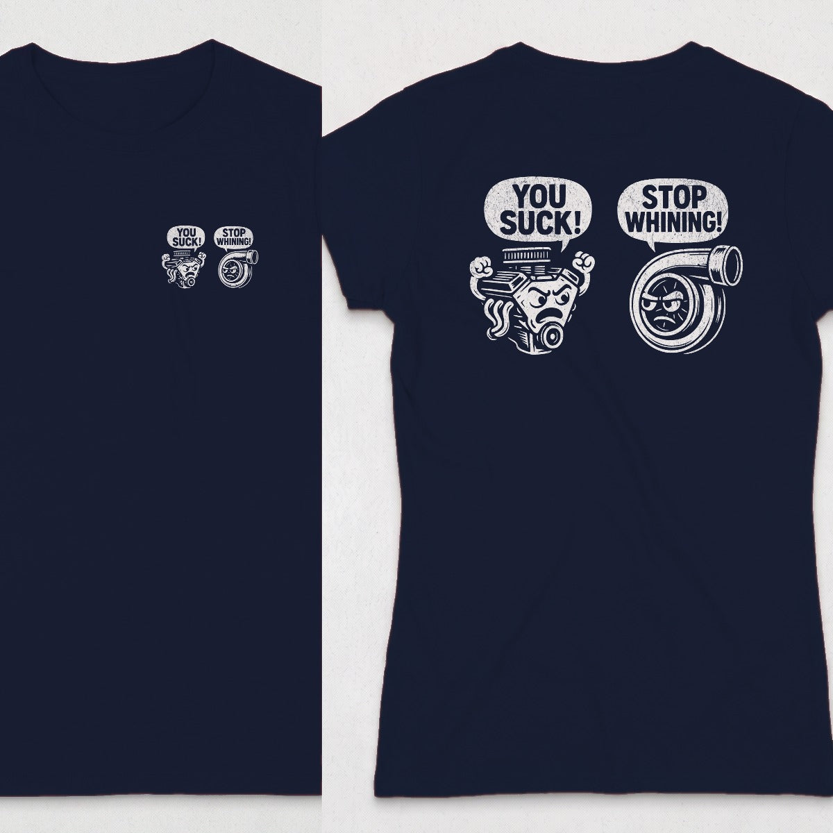 Navy | Left Chest + Back