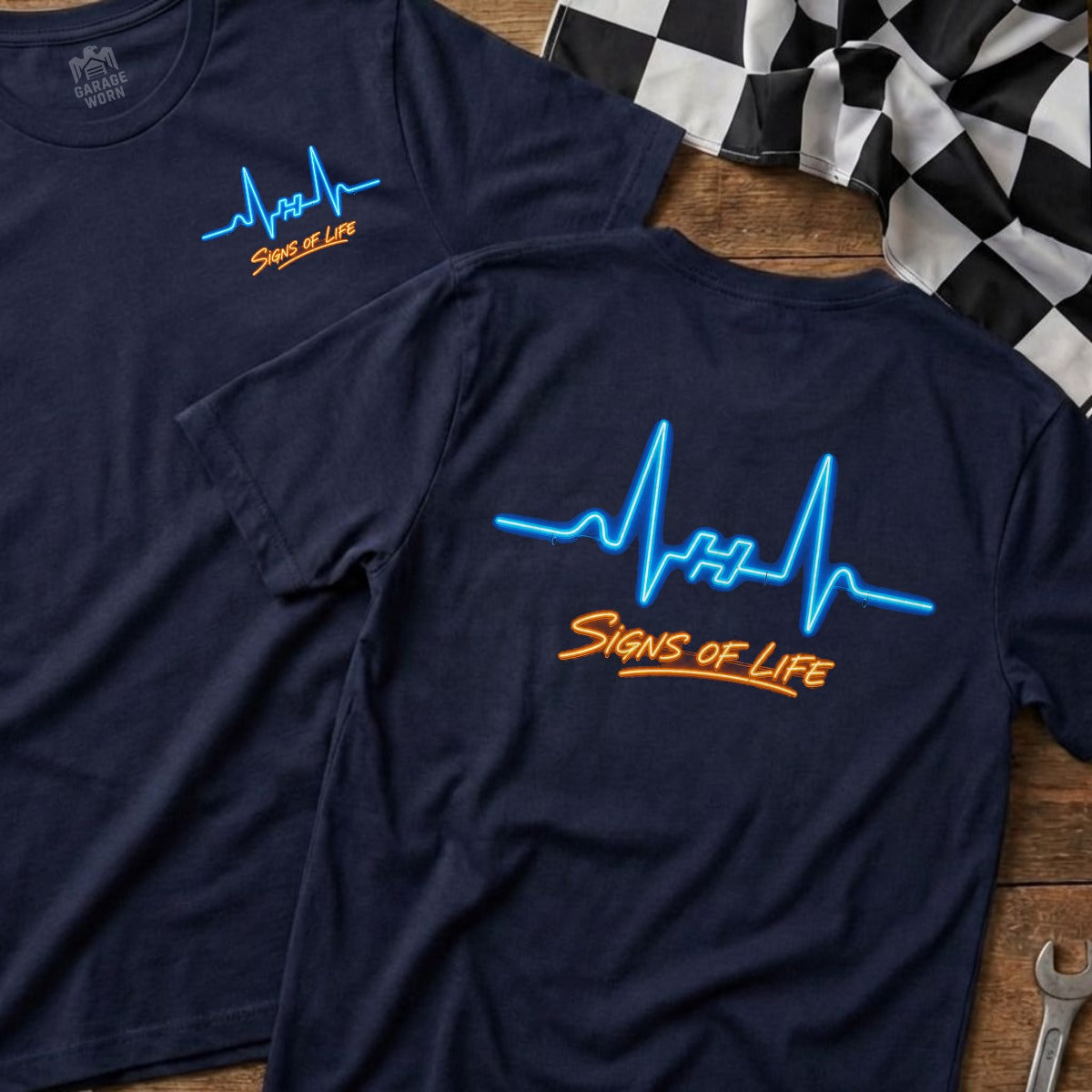 Navy | Left Chest + Back