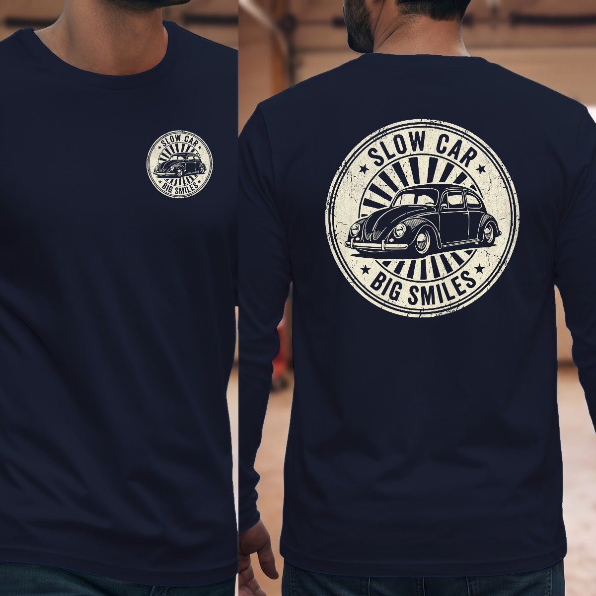 Navy | Left Chest + Back