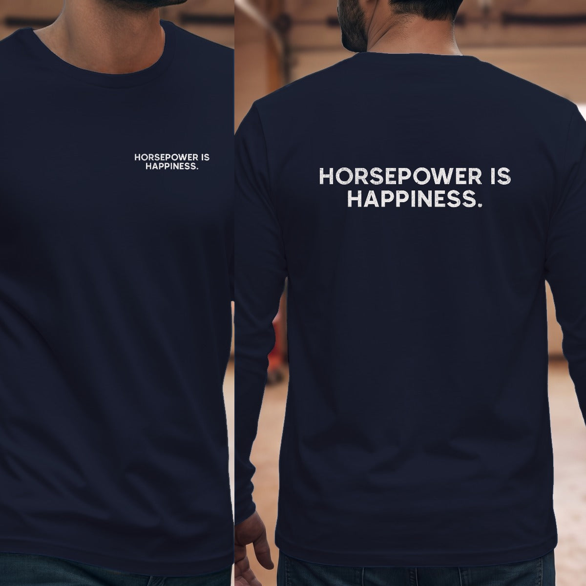 Navy | Left Chest + Back