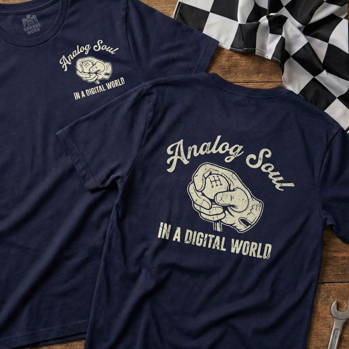 Navy | Left Chest + Back