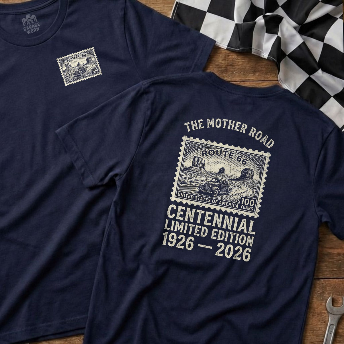 Navy | Left Chest + Back