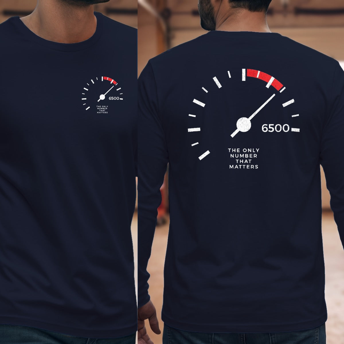 Navy | Left Chest + Back