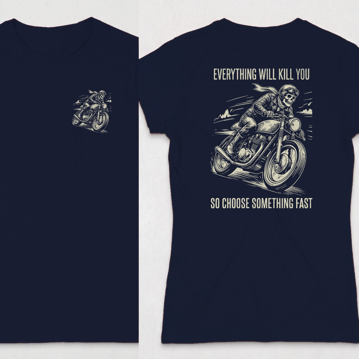 Navy | Left Chest + Back